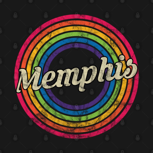 Memphis - Retro Rainbow Faded-Style by MaydenArt