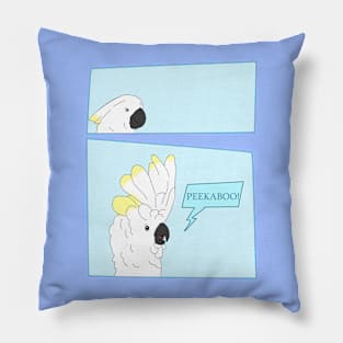 Peekaboo! - cockatoo Pillow