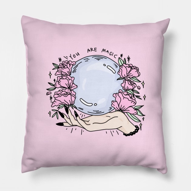 you are magic -pink- Pillow by chiaraLBart