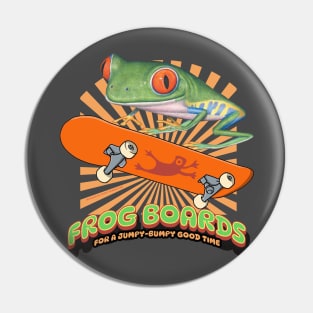 cute and funny red eyed tree frog riding a skateboard having a jumpy bumpy good time tee Pin