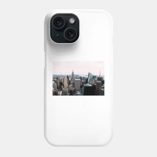 Aerial view at sunset of New York City Phone Case