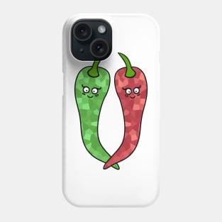 GREEN And Red Hot Peppers Spicy Food Phone Case