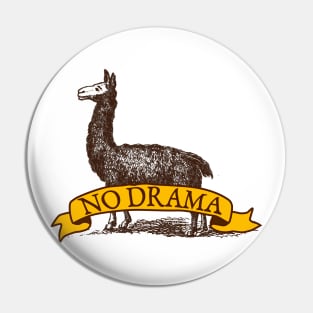Vintage Llama No Drama cool design Pin