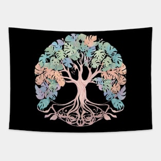 Monstera Tree of Life Tapestry