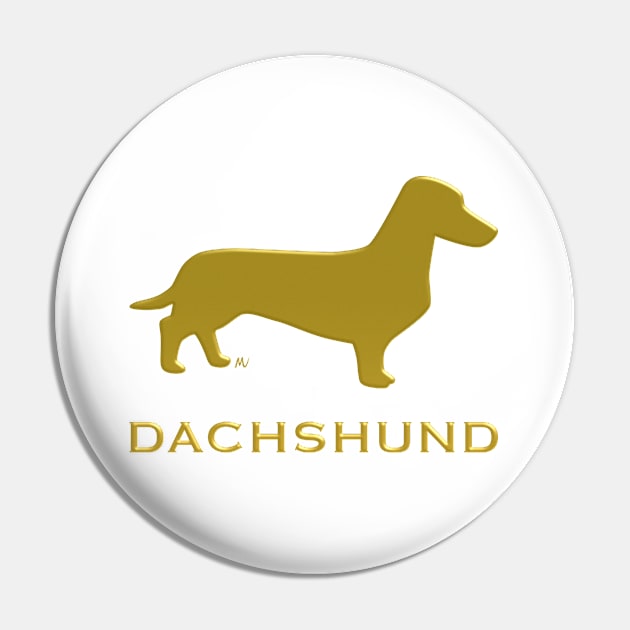 Shorthaired Dachshund silhouette with text golden color Pin by mariauusivirtadesign