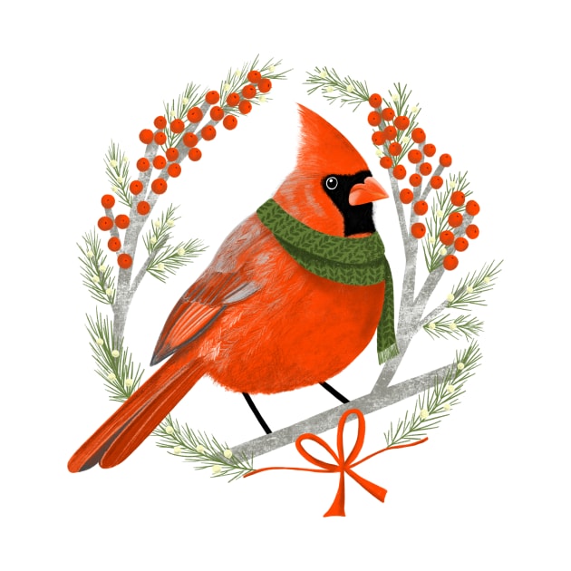 Red Cardinal Christmas by SarahWIllustration