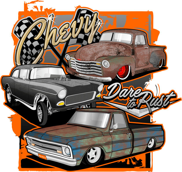 chevy Kids T-Shirt by small alley co