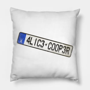 Alice Cooper - License Plate Pillow