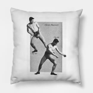 Charge Bayonets! Vintage Physical Culture Exercise Pillow