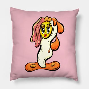 Sexy Egg Bacon and Beans Fried Breakfast Cartoon Character Pillow