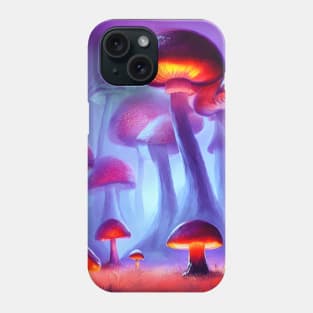 Trippy Glowing Magic Mushroom Forest Phone Case