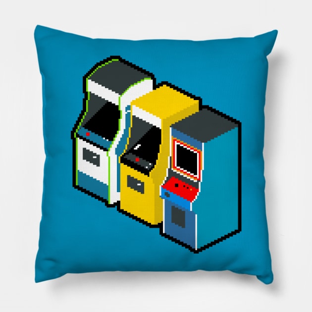 Arcade 80s Pillow by mannypdesign