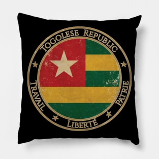 Vintage Togolese Republic Togo Africa African Flag Pillow