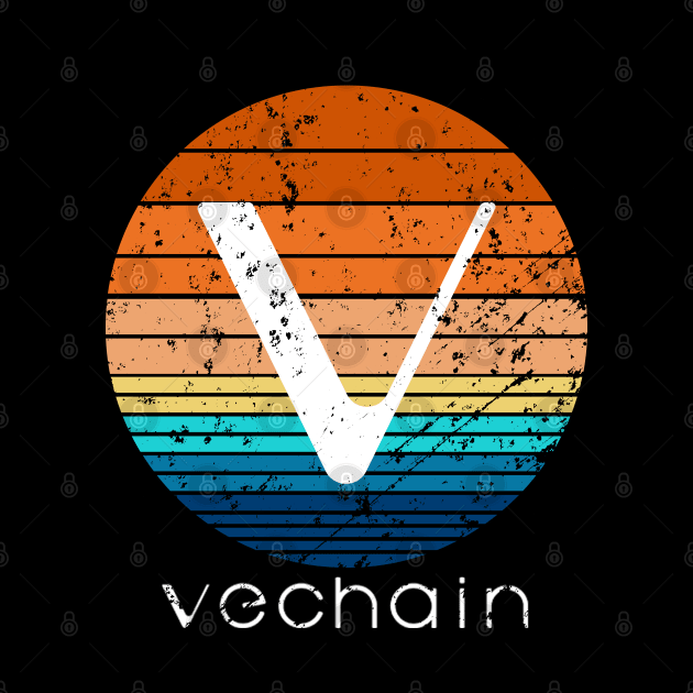 VeChain Cryptocurrency DeFi Crypto Vintage Sunset by BitcoinSweatshirts