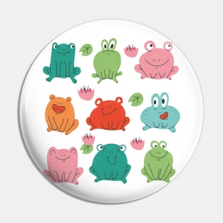 Kawaii Frogs Goblincore Cottagecore Aesthetic Reptile Art Pin