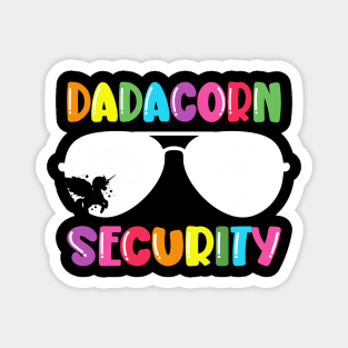 Dadacorn Security Unicorn Dad and Girl Papa Fathers Day Magnet