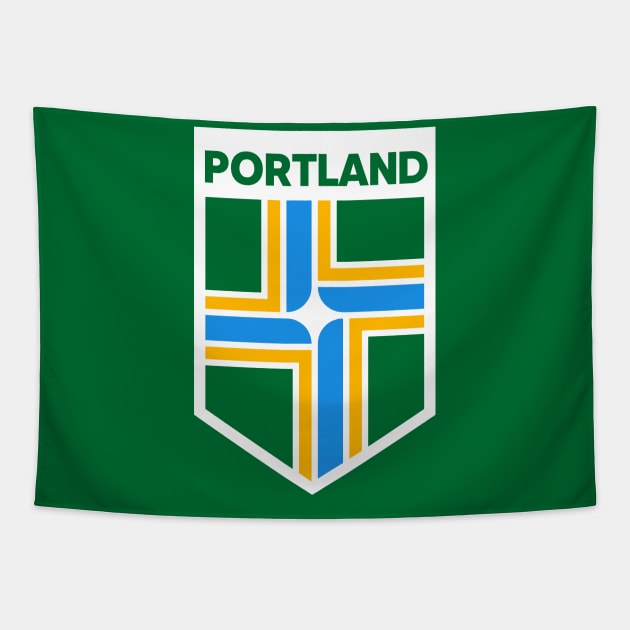 Portland, Oregon City Flag Emblem Tapestry by SLAG_Creative