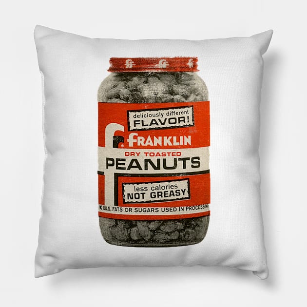 Vintage Peanut jar Pillow by ölümprints