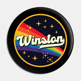 Winston // Rainbow In Space Vintage Style Pin