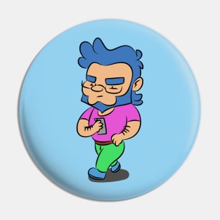 Josh, The Hipster Guy Pin