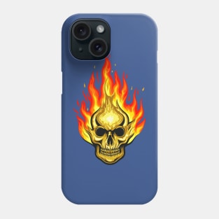 human skull fire Phone Case