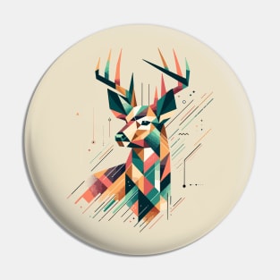 Stylized Stag - Abstract Deer Pin