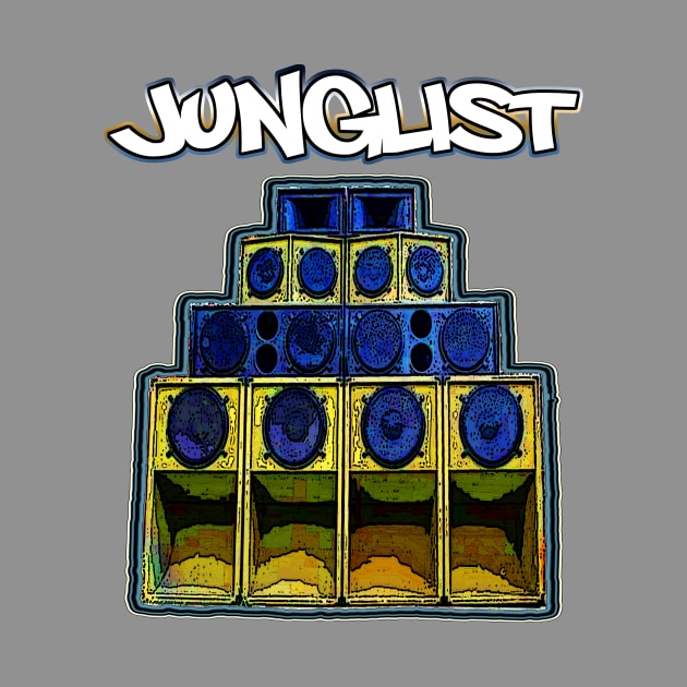 Junglist-Soundsystem-Blue by AutotelicArt