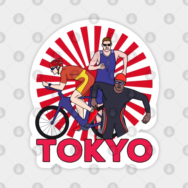 Tokyo Triathlon Magnet by DiegoCarvalho