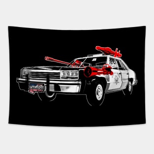 Highway Punchado Car Upgraded v. Blank Text Code RED Tapestry