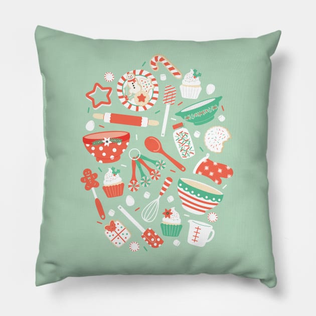 Christmas Baking Pillow by allisonromerodesign