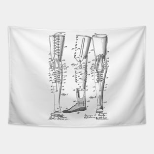 Artificial Leg Vintage Patent Hand Drawing Tapestry