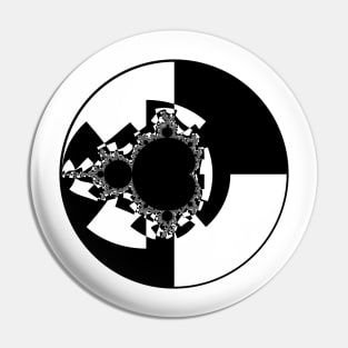 Monochrome Mandelbrot 005 Pin