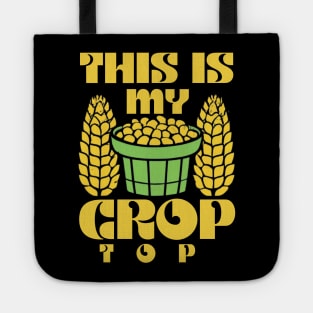 This Is My Crop Top Funny Farming Retro Tote