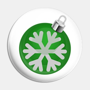 Green Christmas bauble Pin