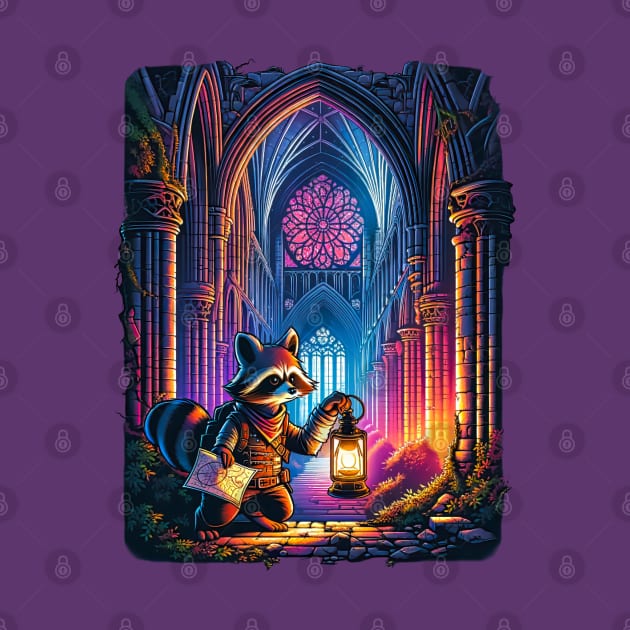 Adventurous Raccoon and the Ancient Cathedral by Penguin-san