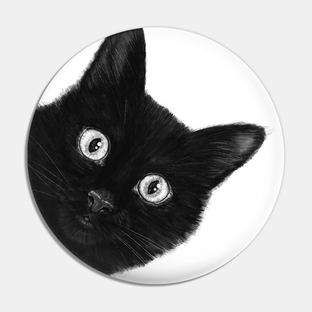 Black cat Pin by kodamorkovkart