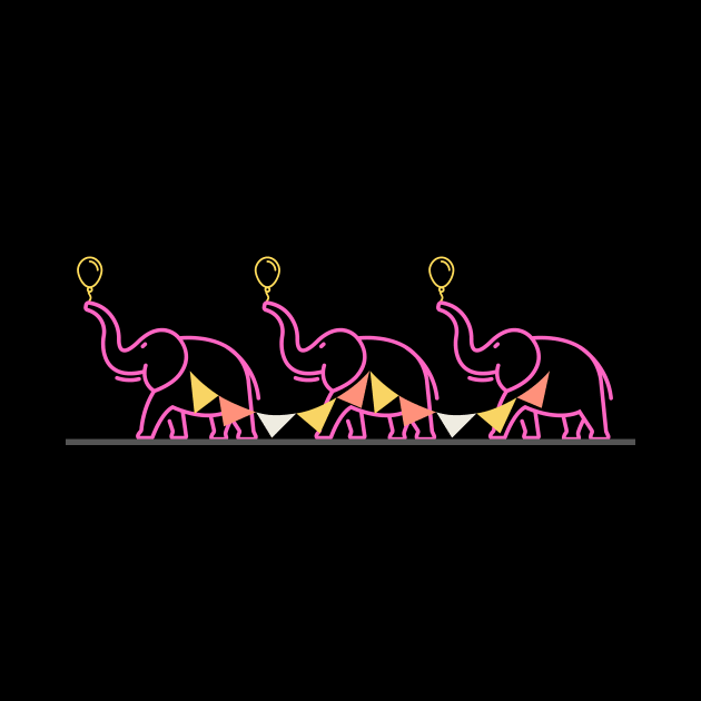 Pink Elephants on Parade by Serene Twilight