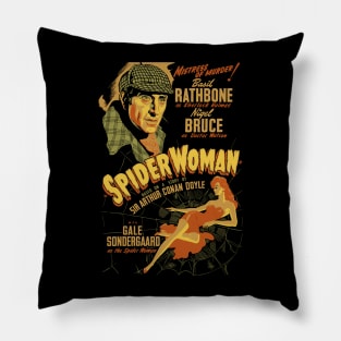 Sherlock Holmes And The Spider Woman Design Pillow