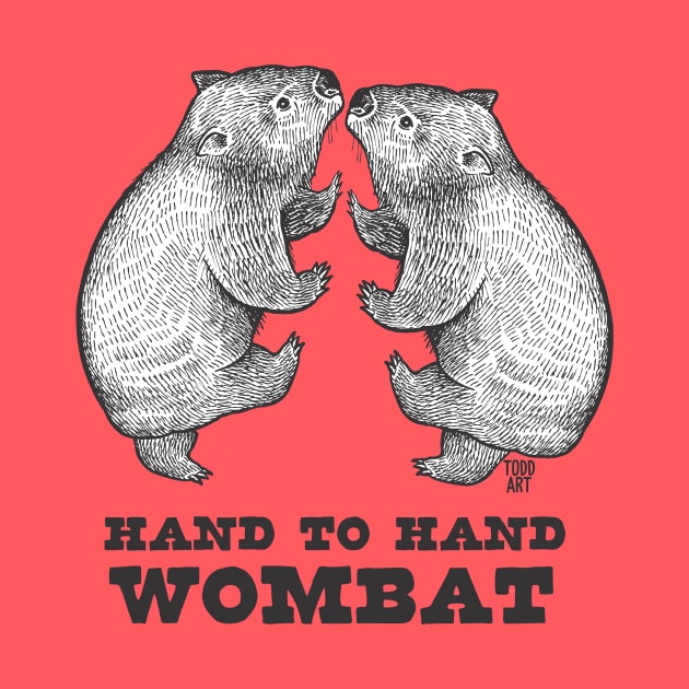 HAND TO HAND WOMBAT by toddgoldmanart