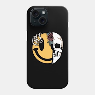 Smile rose skull Phone Case