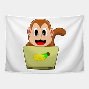 Monkey Banana Laptop Tapestry