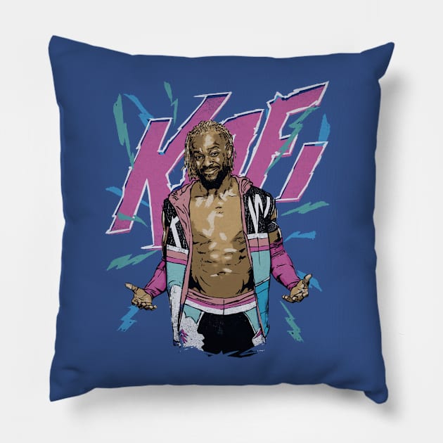 Kofi Kingston Lightning Pillow by MunMun_Design