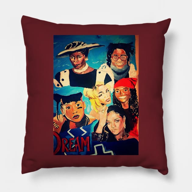 Black Women Pillow by cindybrady1986