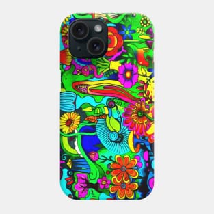 Abstract garden painting background Phone Case