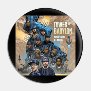 Official TOWER OF BABYLON album cover art Pin