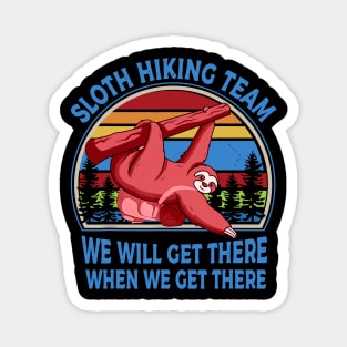 Sloth Hiking Team We Will Get There Vintage T-shirt tee Magnet