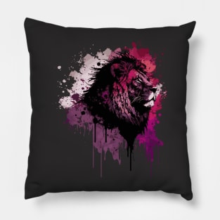 Cosmic Tie Dye Lion Drip Pillow