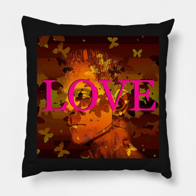 Love monsters and butterflies Pillow by dltphoto