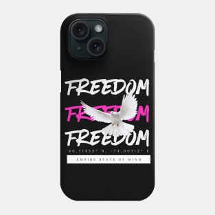 Black & Pink Freedom Streetwear Phone Case