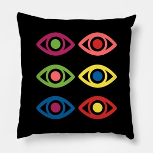 Multicolored Eyes Pillow